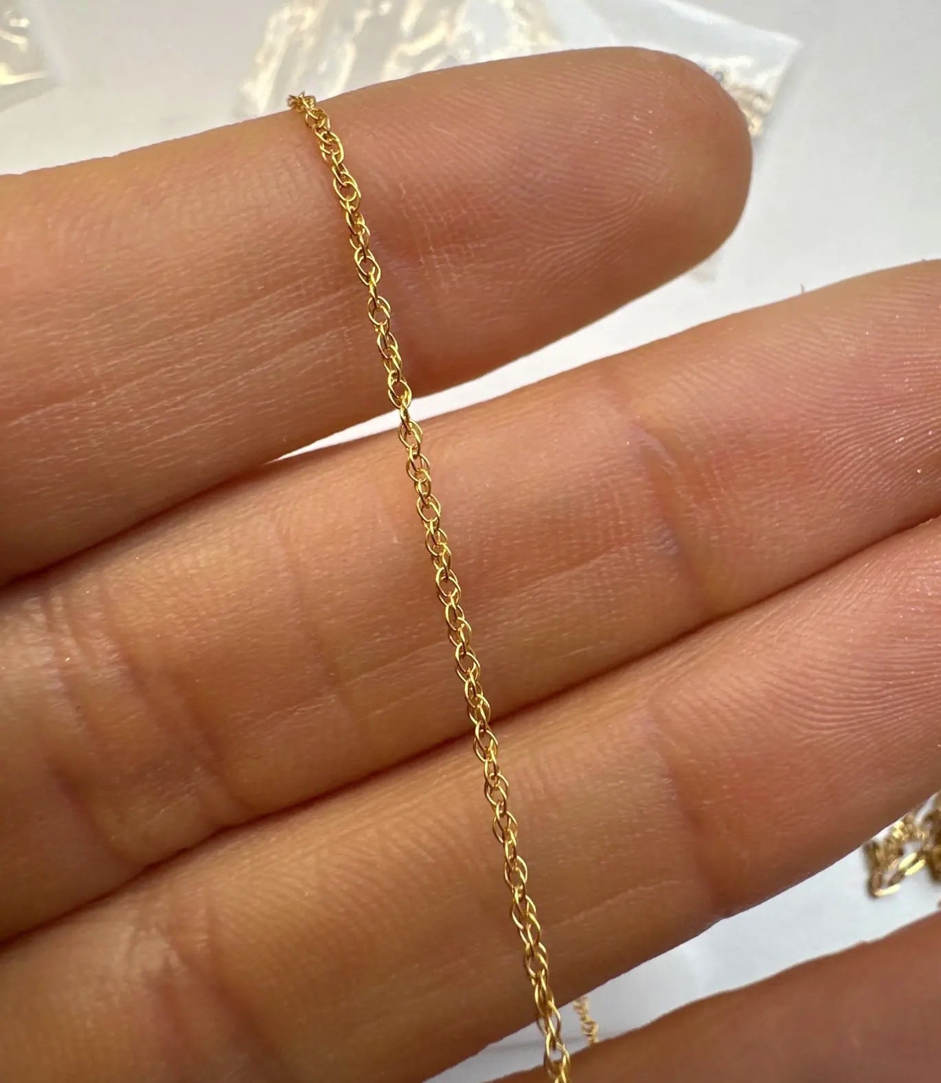 14K solid Gold Rope Chain 1.2mm