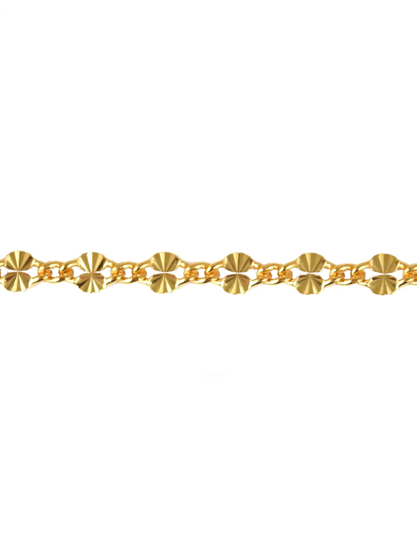 14K Solid Gold Starburst Chain 2.5mm