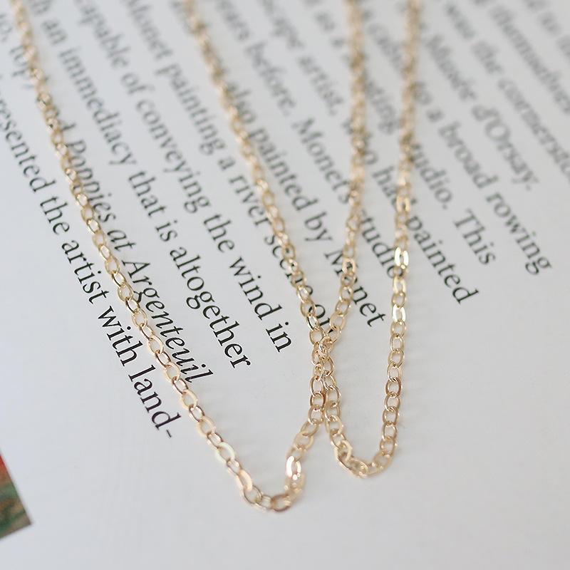 1.8mm Gold Filled Flat Cable Chain by Foot - Chainsandfindings