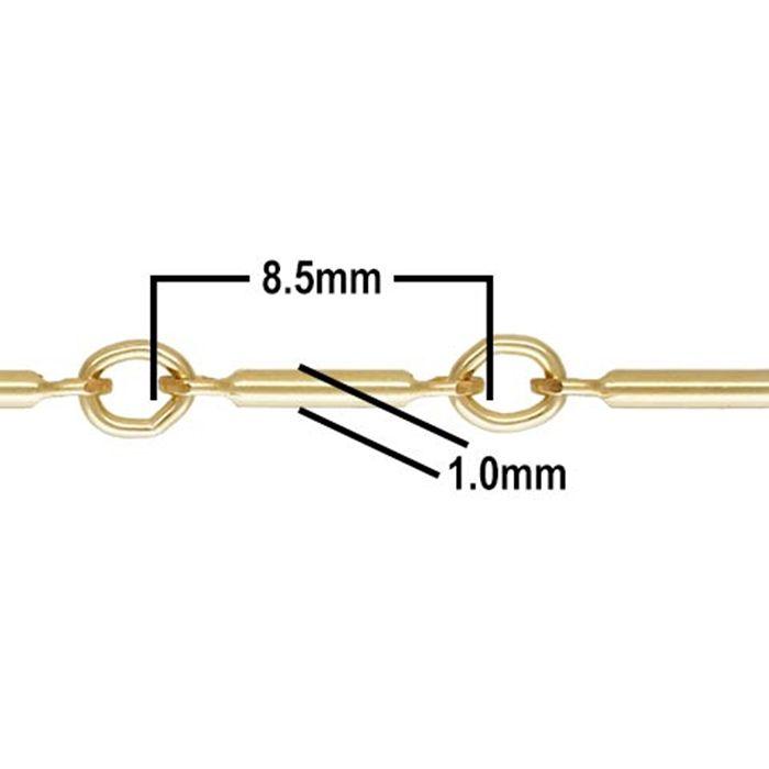 14k gold filled tube bar chain by the foot - Chainsandfindings