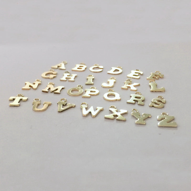Gold Filled Initial Letter Charms, Block Style, 14K Gold Filled Charms, l4K Gold Filled Letter Alphabet Charms, Choose Quantity