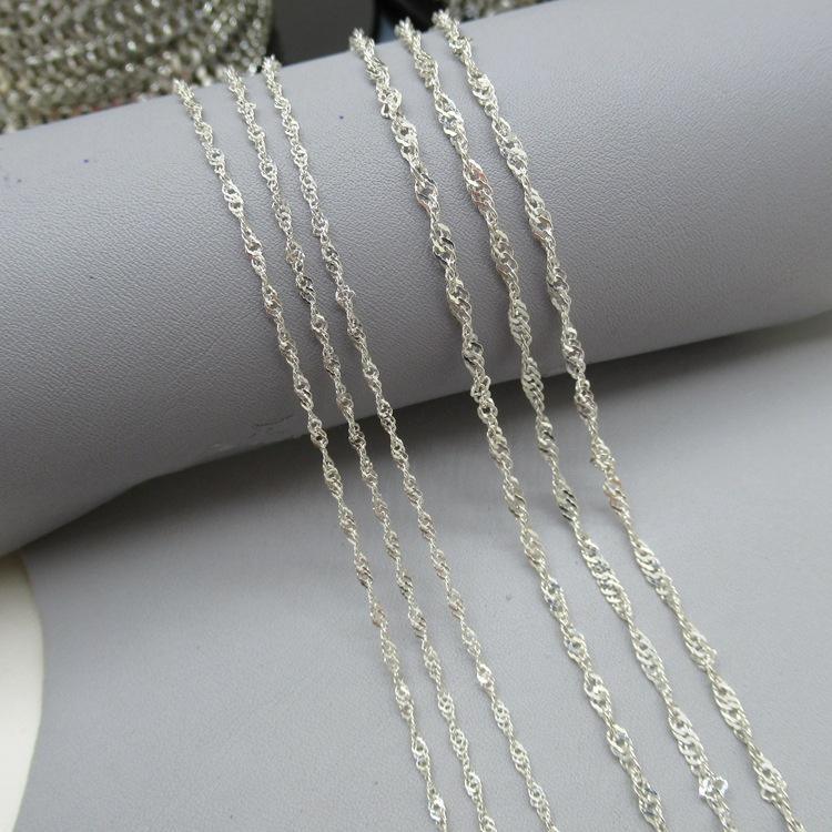 925 Sterling Silver Rope Chain by the Foot - Chainsandfindings